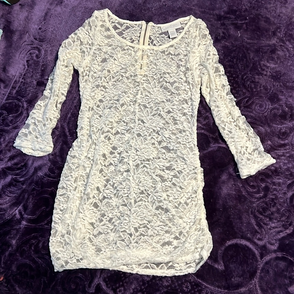 Jessica Simpson Lace Top white